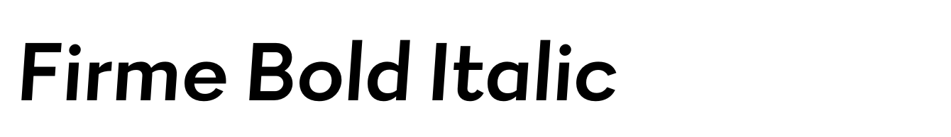 Firme Bold Italic